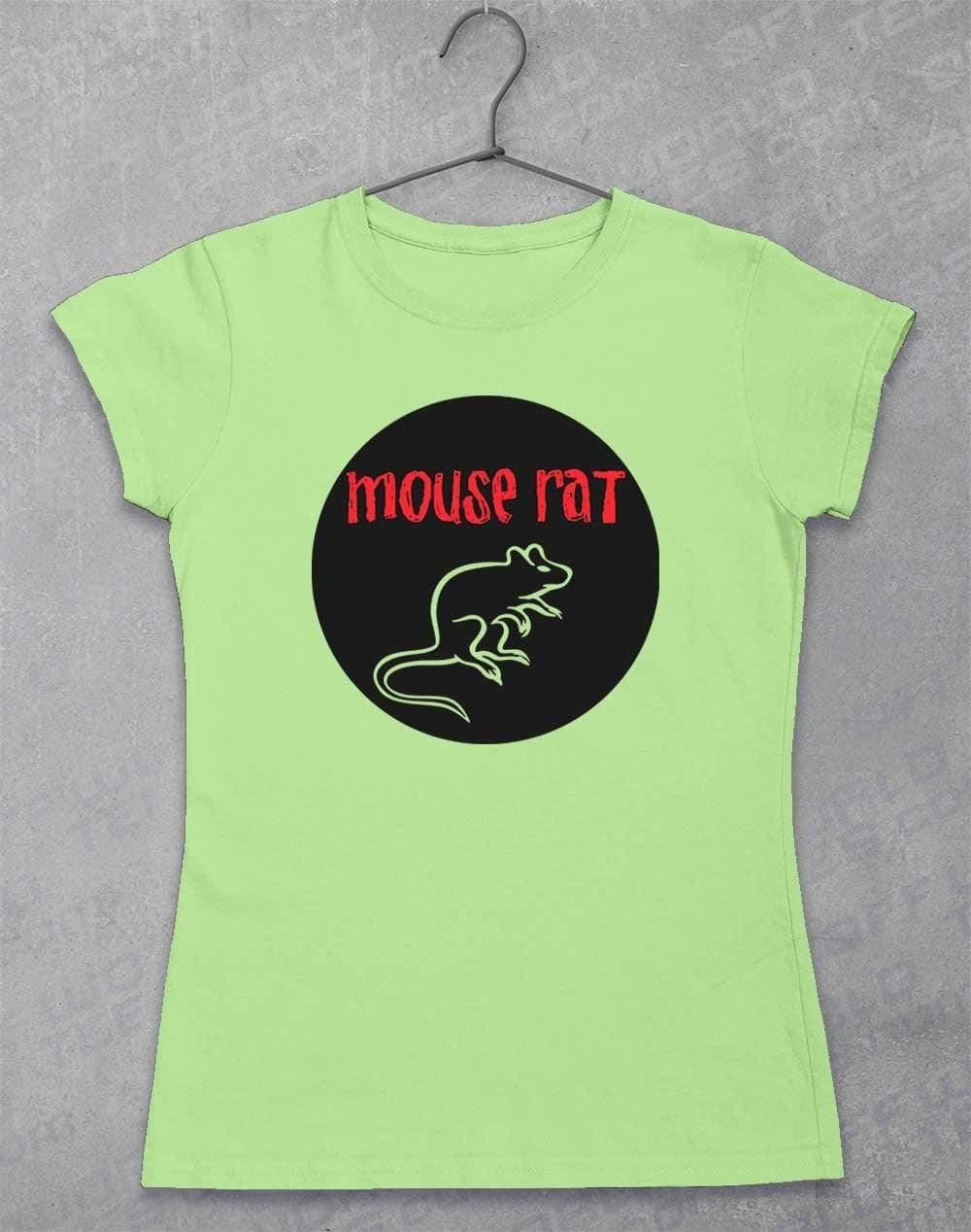 Mouse Rat Round Logo Womens T-Shirt 8-10 / Mint Green  - Off World Tees