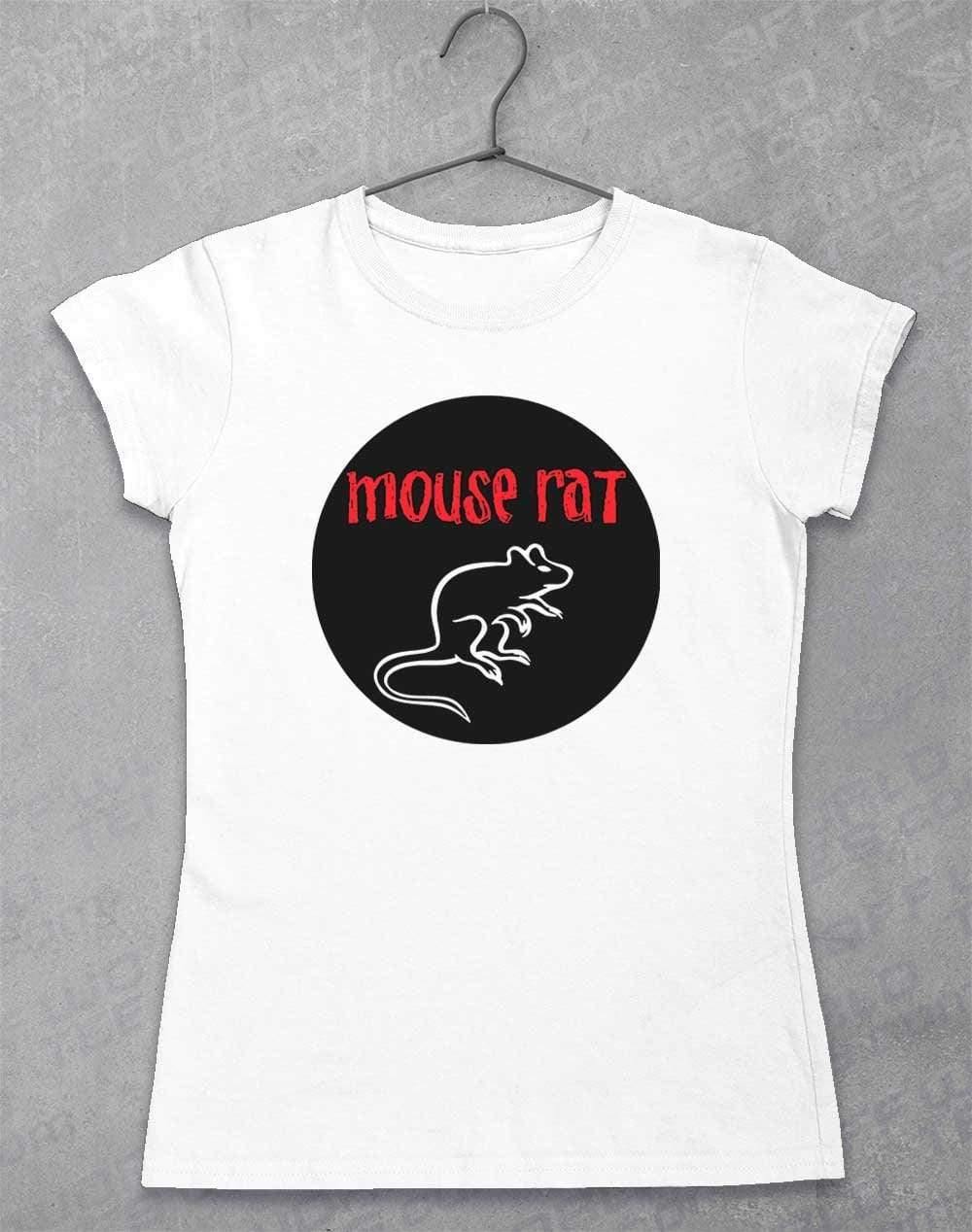 Mouse Rat Round Logo Womens T-Shirt 8-10 / White  - Off World Tees