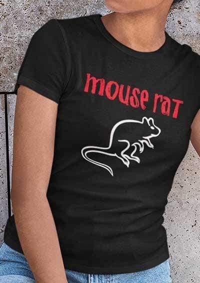 Mouse Rat Text Logo Womens T-Shirt  - Off World Tees