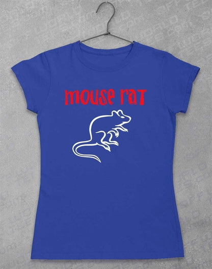 Mouse Rat Text Logo Womens T-Shirt 8-10 / Royal  - Off World Tees