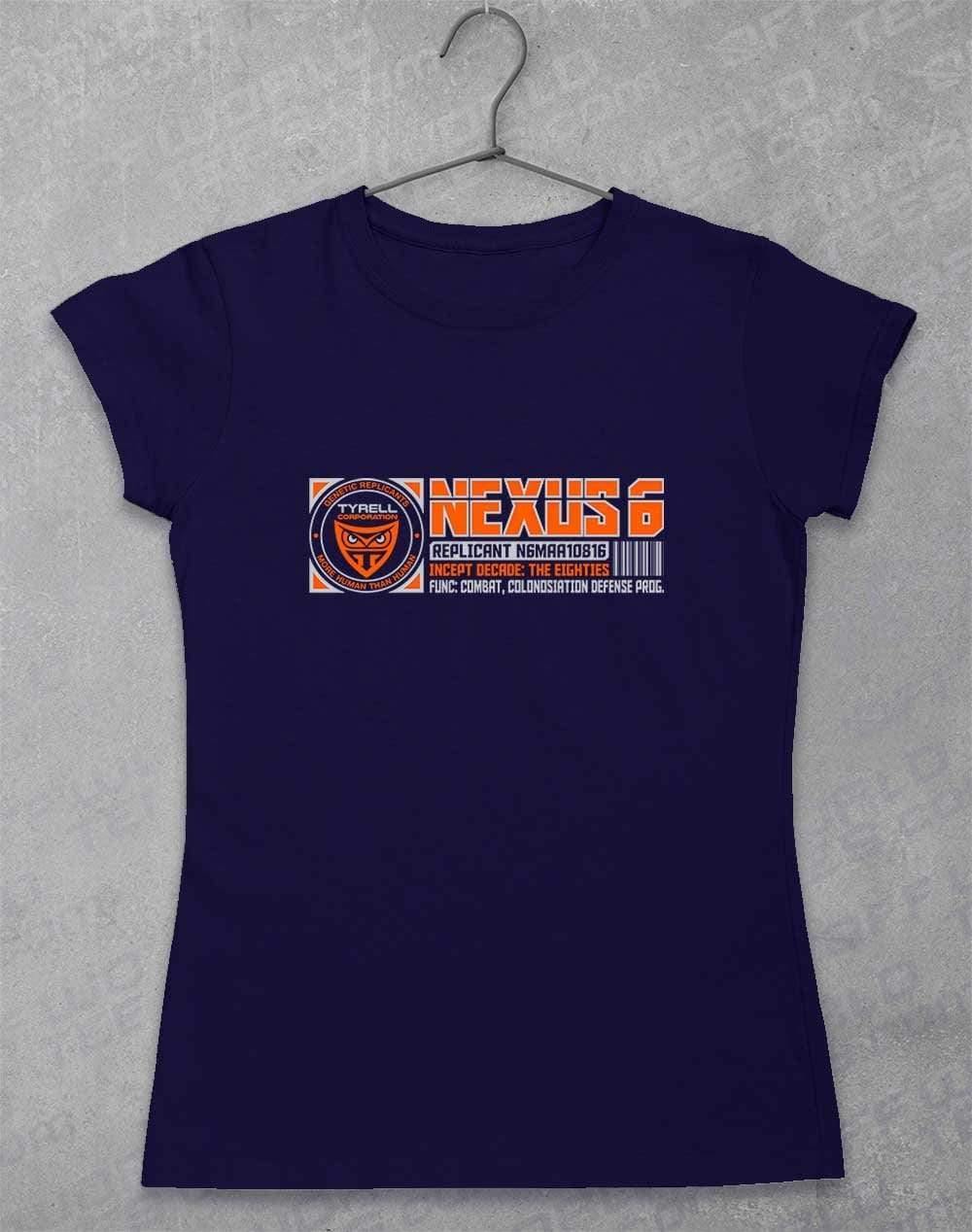 Nexus 6 Replicant Incept Date (CHOOSE YOUR DECADE!) Women's T-Shirt The Eighties - Navy / 8-10  - Off World Tees