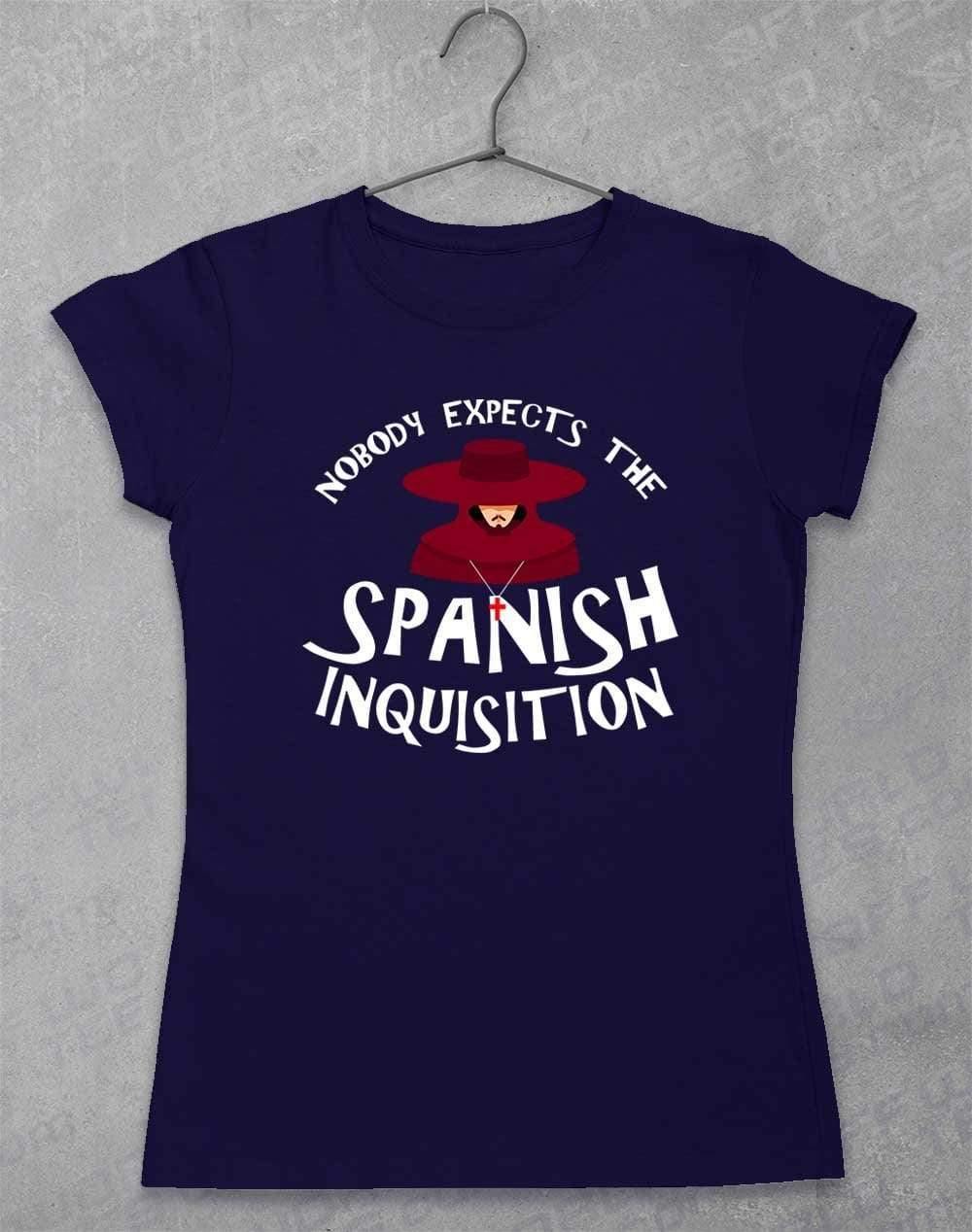 Nobody Expects the Spanish Inquisition Womens T-Shirt 8-10 / Navy  - Off World Tees