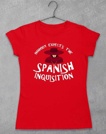 Nobody Expects the Spanish Inquisition Womens T-Shirt 8-10 / Red  - Off World Tees