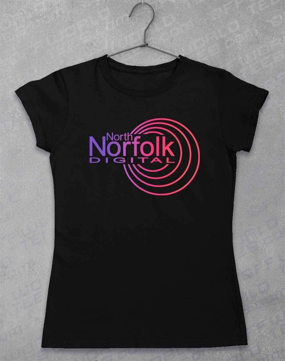 North Norfolk Digital Womens T-Shirt 8-10 / Black  - Off World Tees