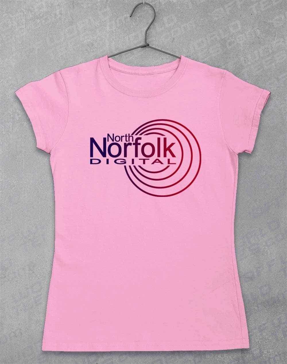 North Norfolk Digital Womens T-Shirt 8-10 / Light Pink  - Off World Tees
