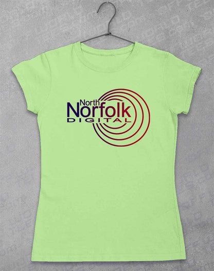 North Norfolk Digital Womens T-Shirt 8-10 / Mint Green  - Off World Tees