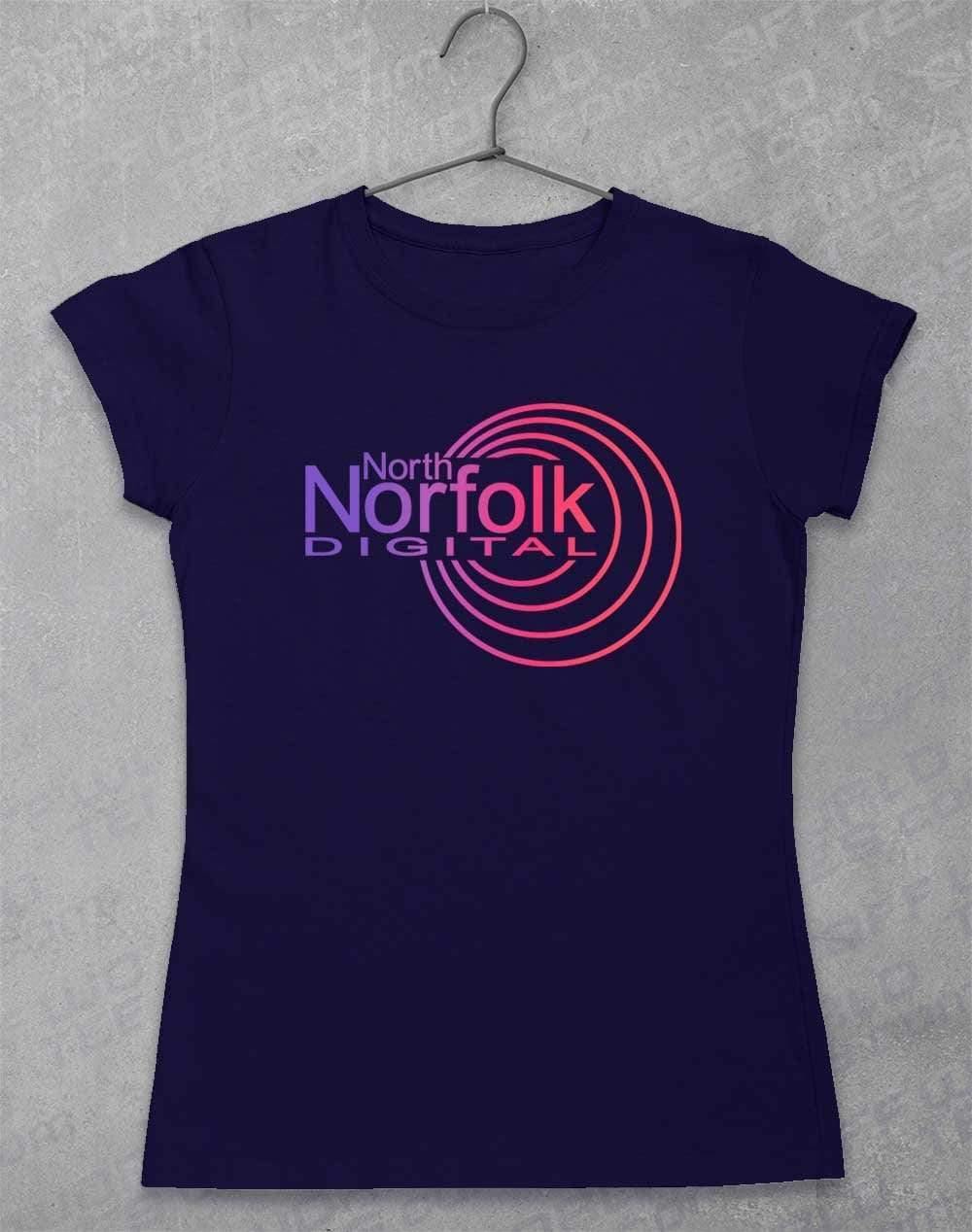 North Norfolk Digital Womens T-Shirt 8-10 / Navy  - Off World Tees