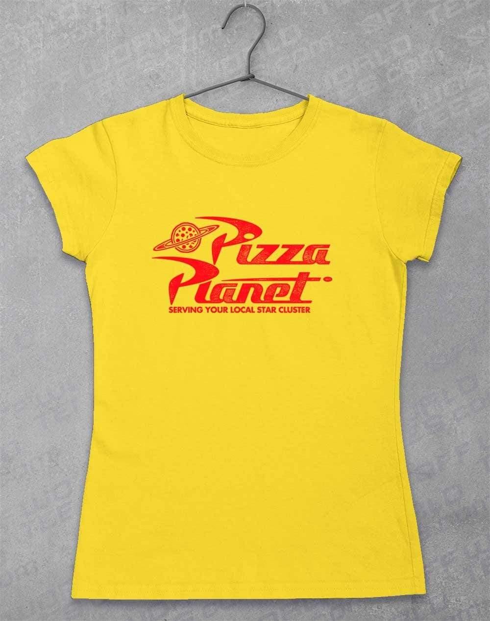 Pizza Planet Distressed Logo Womens T-Shirt 8-10 / Daisy  - Off World Tees