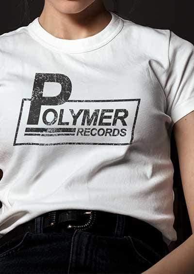 Polymer Records Distressed Logo Womens T-Shirt  - Off World Tees