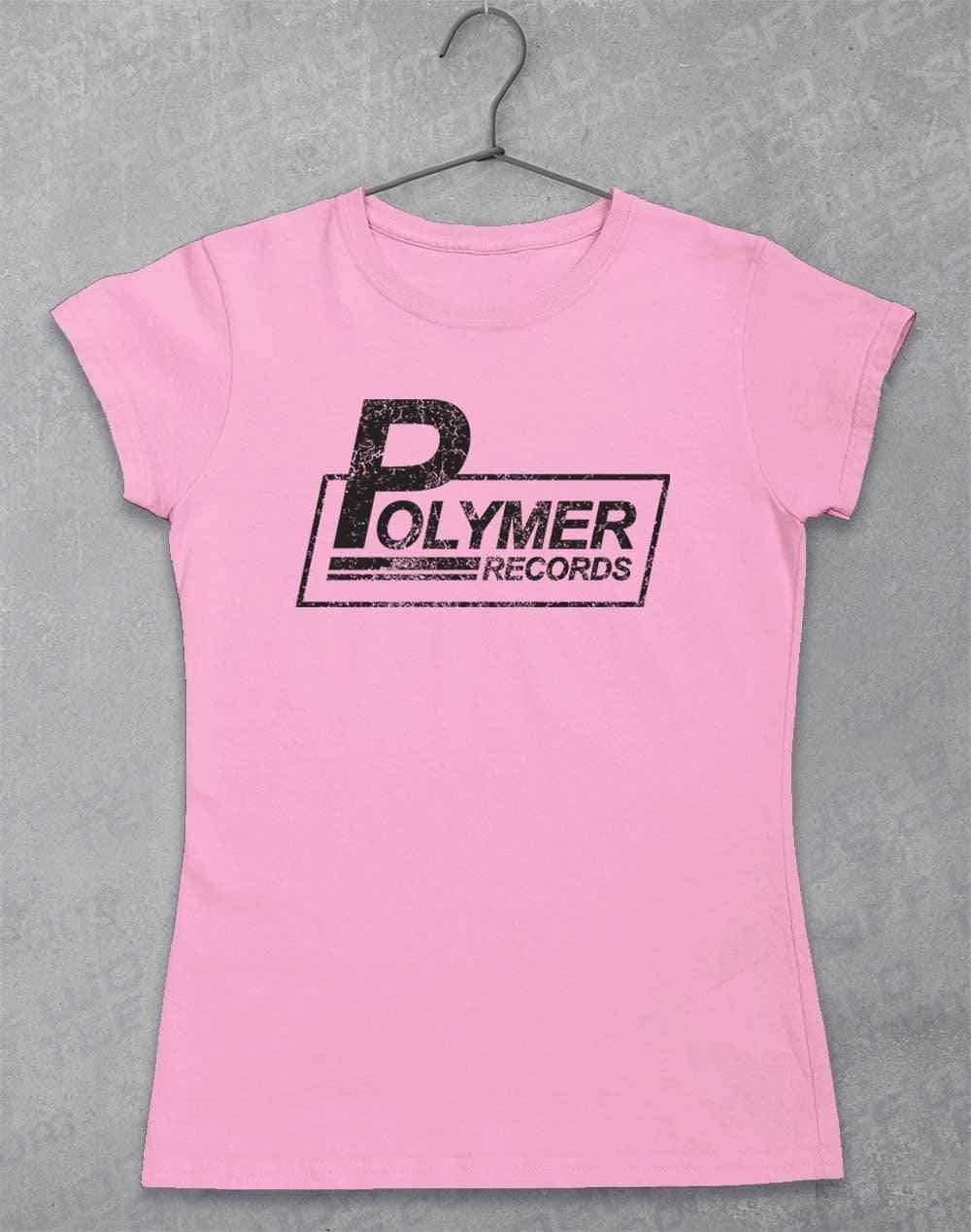 Polymer Records Distressed Logo Womens T-Shirt 8-10 / Light Pink  - Off World Tees