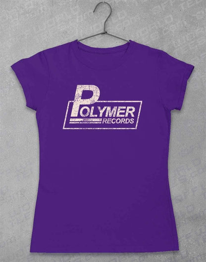 Polymer Records Distressed Logo Womens T-Shirt 8-10 / Lilac  - Off World Tees