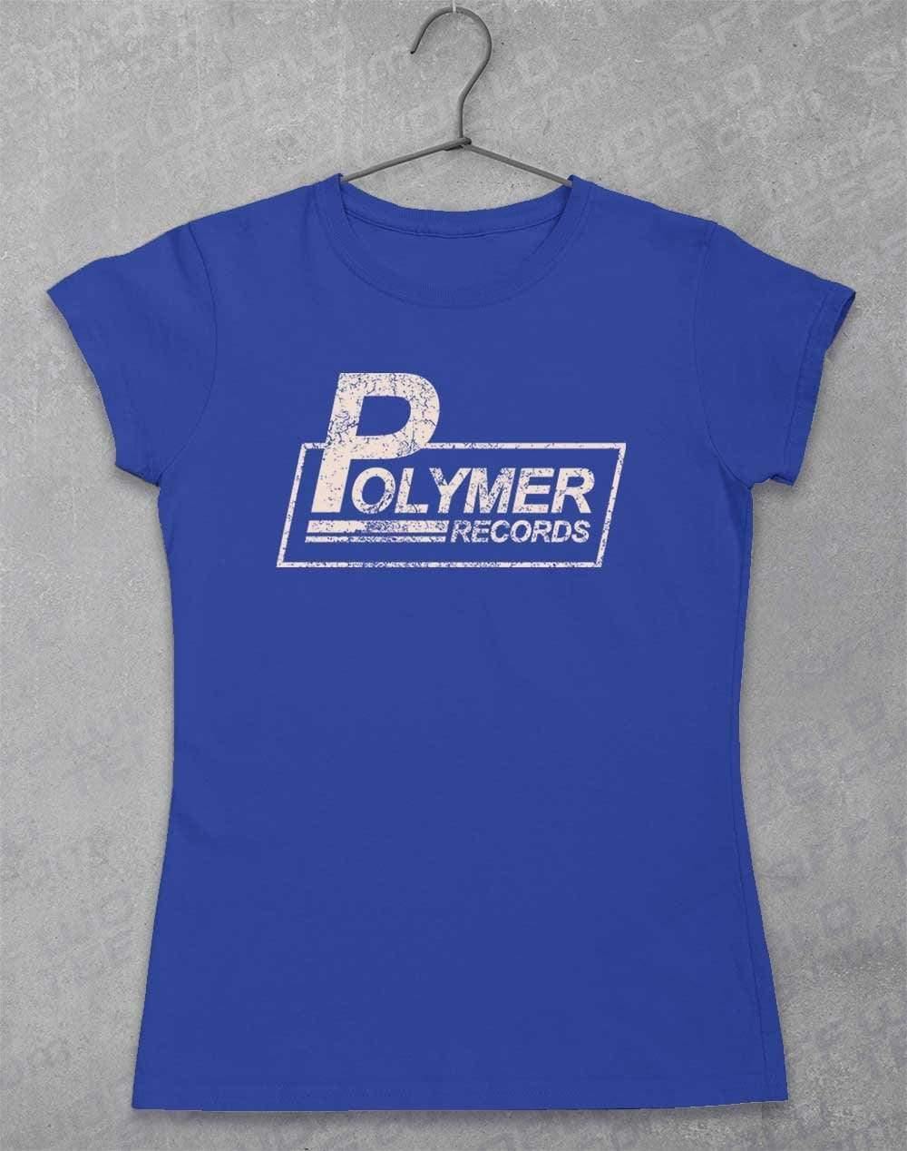 Polymer Records Distressed Logo Womens T-Shirt 8-10 / Royal  - Off World Tees