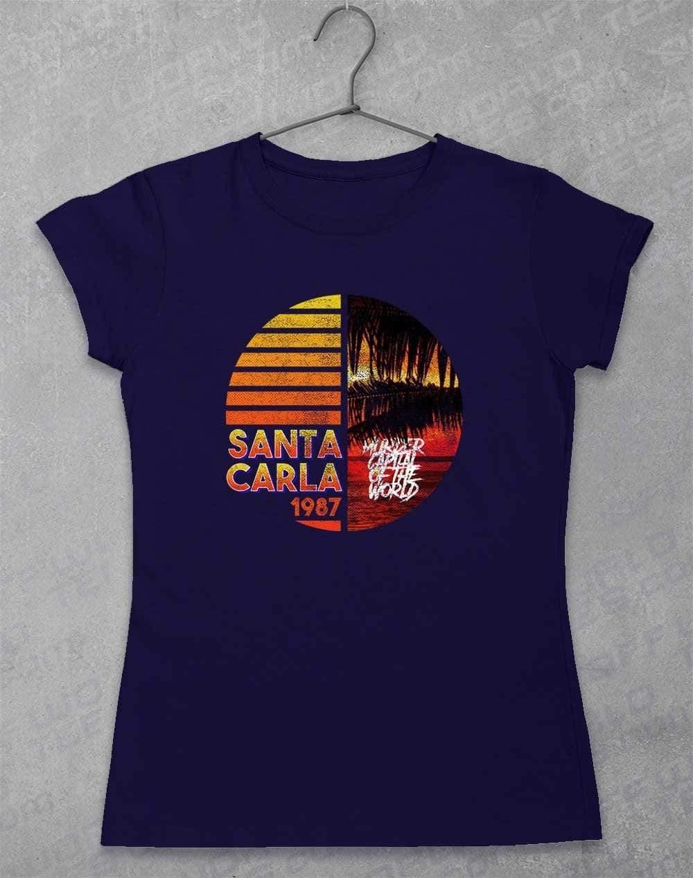Santa Carla 1987 - Womens T-Shirt 8-10 / Navy  - Off World Tees