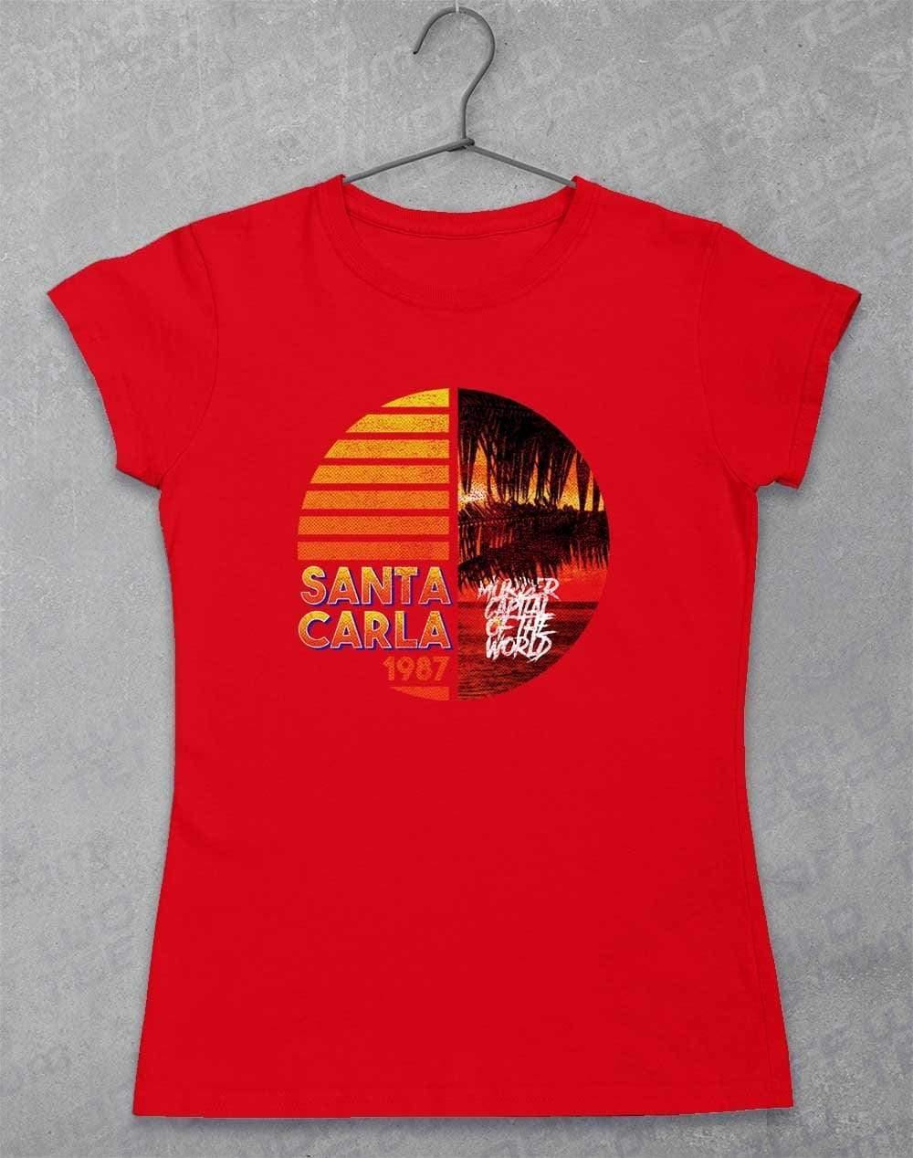 Santa Carla 1987 - Womens T-Shirt 8-10 / Red  - Off World Tees