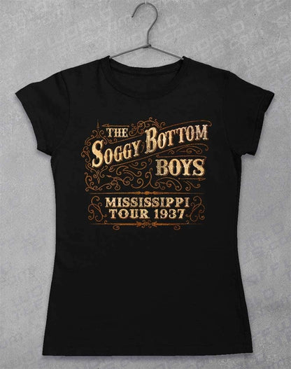 Soggy Bottom Boys Tour 1937 Womens T-Shirt 8-10 / Black  - Off World Tees