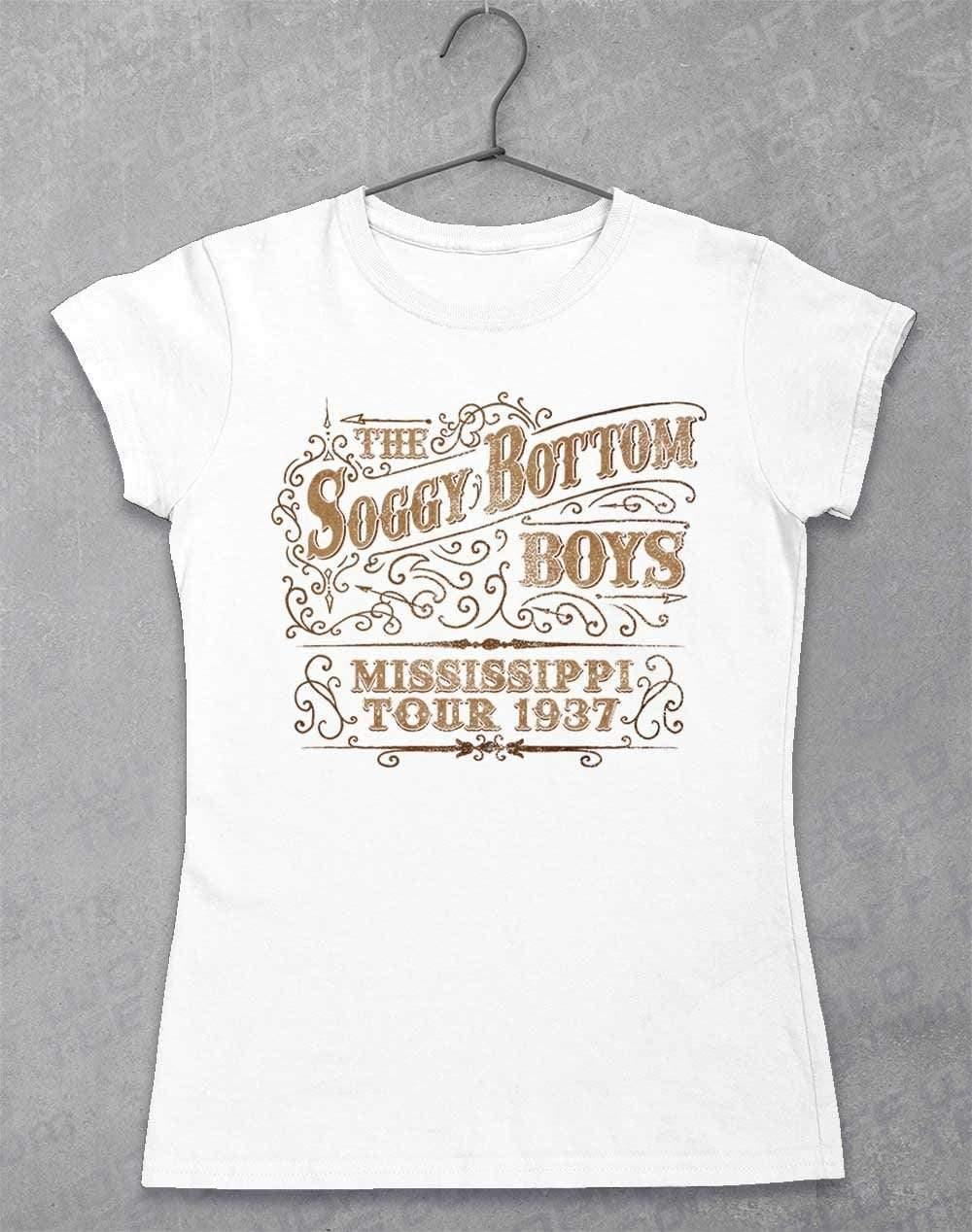 Soggy Bottom Boys Tour 1937 Womens T-Shirt 8-10 / White  - Off World Tees