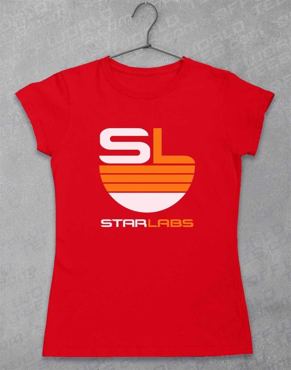 Star Labs Logo Womens T-Shirt 8-10 / Red  - Off World Tees