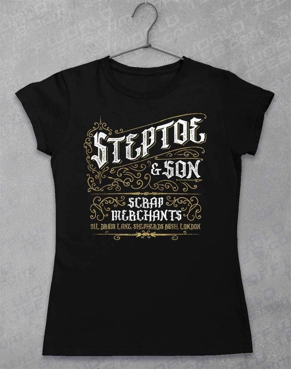 Steptoe & Son Scrap Merchants Womens T-Shirt 8-10 / Black  - Off World Tees