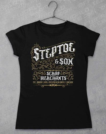 Steptoe & Son Scrap Merchants Womens T-Shirt 8-10 / Black  - Off World Tees