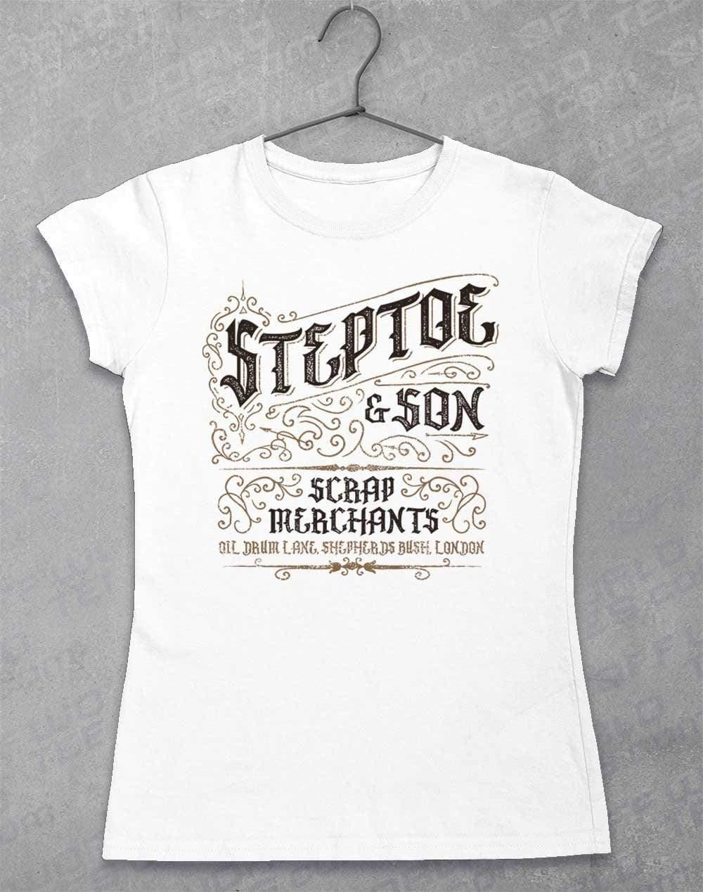 Steptoe & Son Scrap Merchants Womens T-Shirt 8-10 / White  - Off World Tees