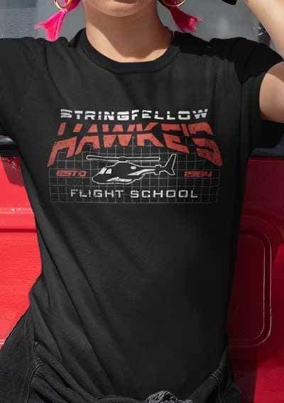 Stringfellow Hawke's Flight School 1984 Womens T-Shirt  - Off World Tees