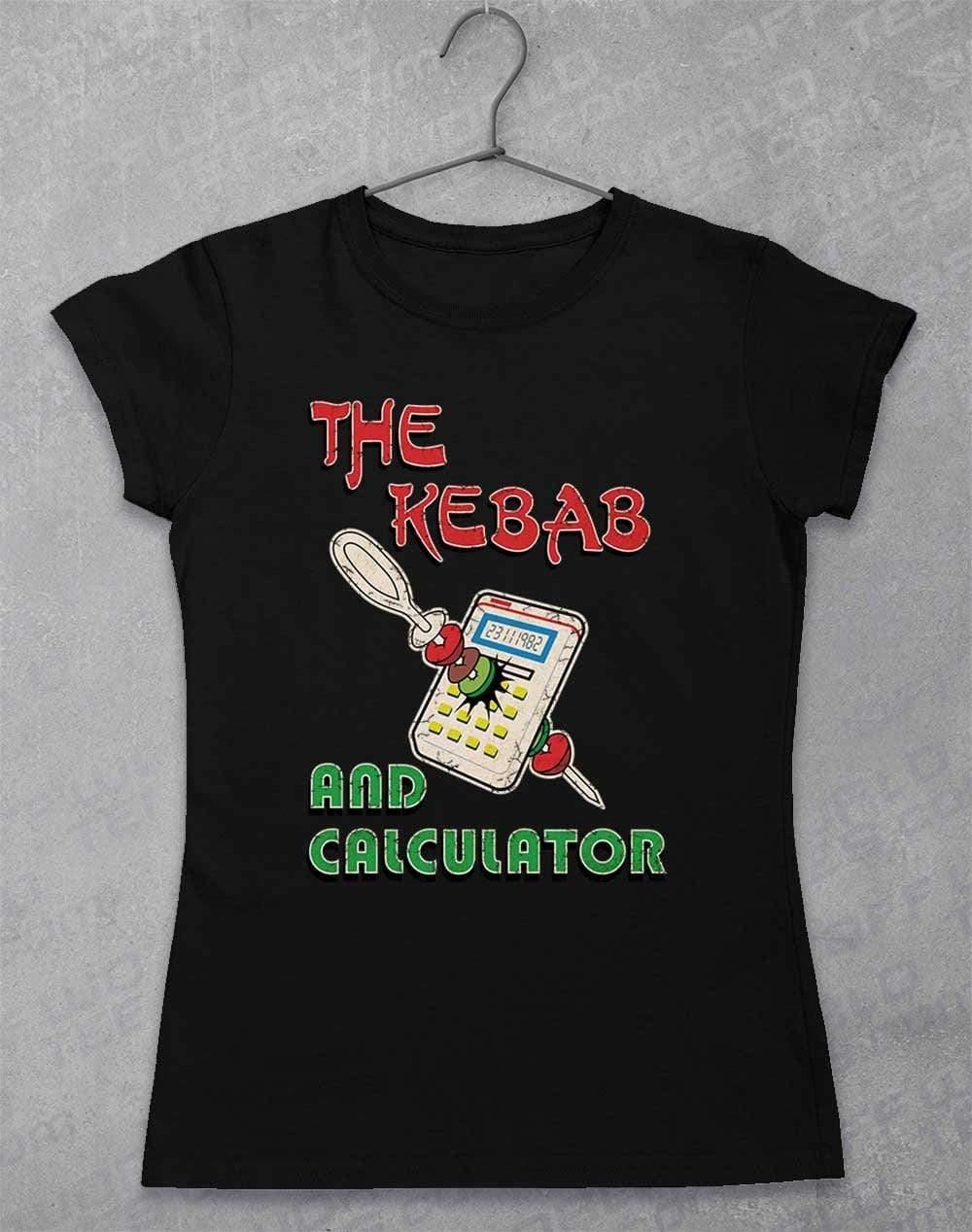 The Kebab and Calculator 1982 Womens T-Shirt 8-10 / Black  - Off World Tees