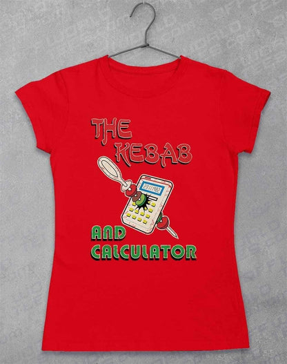 The Kebab and Calculator 1982 Womens T-Shirt 8-10 / Red  - Off World Tees