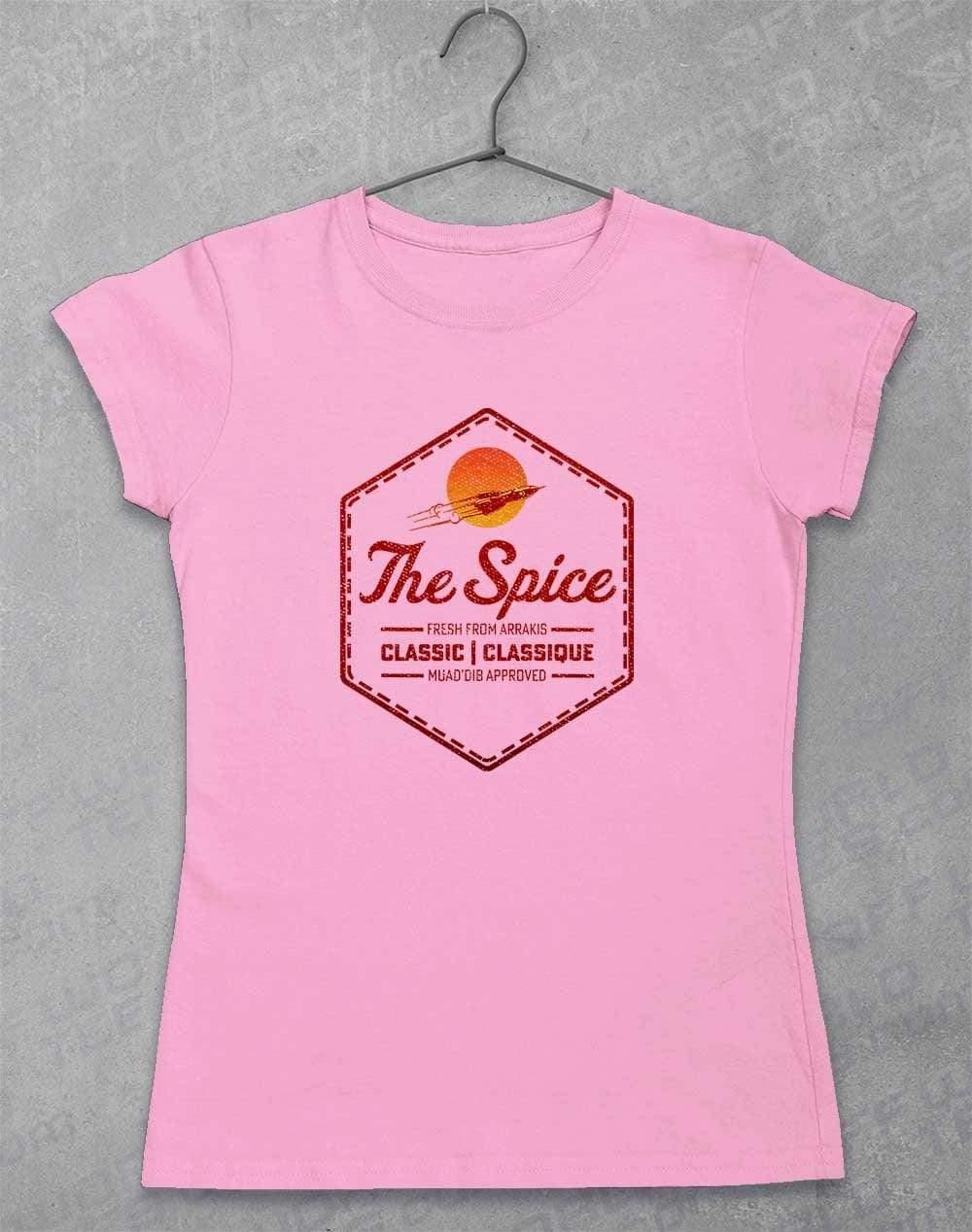 The Spice Retro Logo Womens T-Shirt 8-10 / Light Pink  - Off World Tees