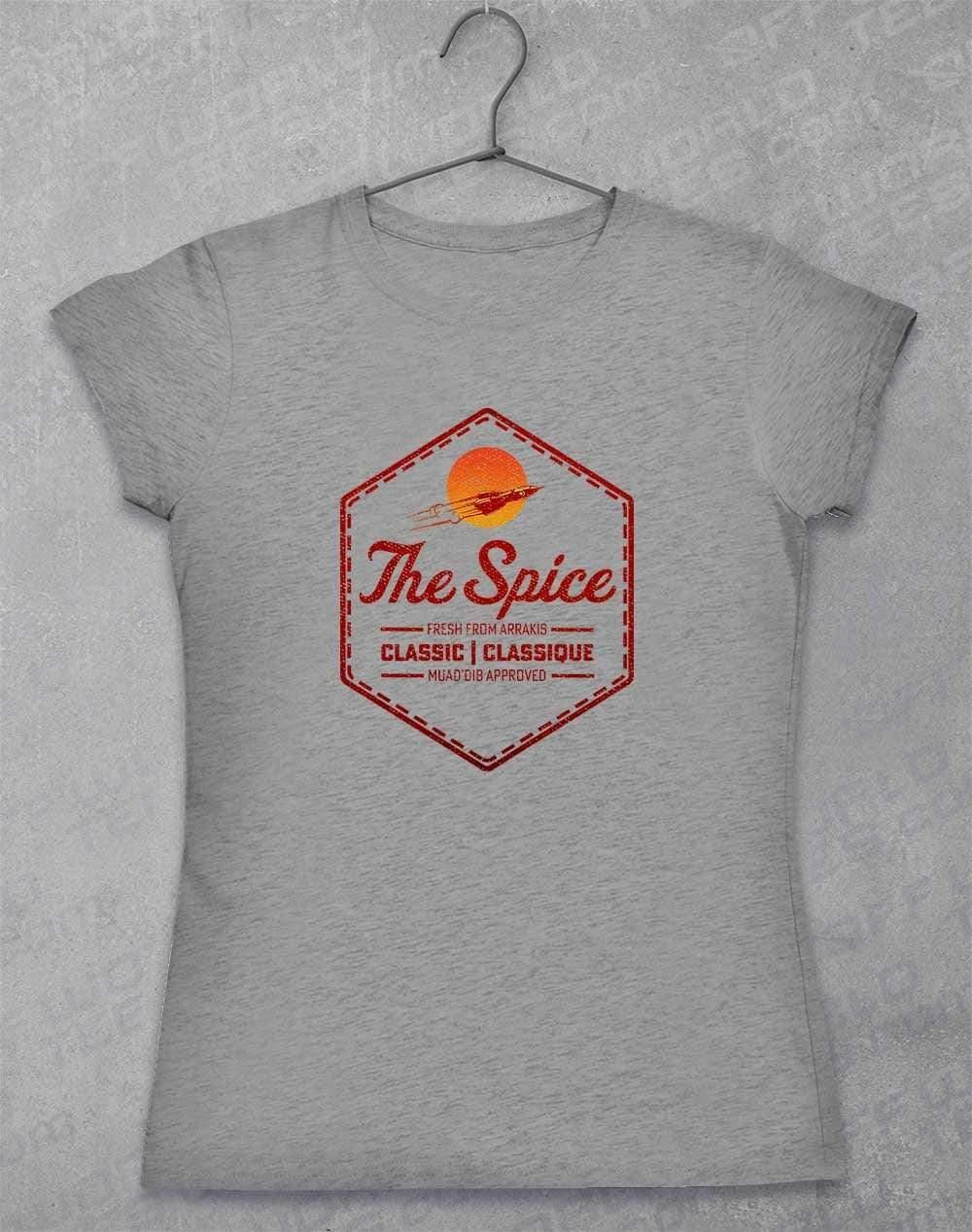 The Spice Retro Logo Womens T-Shirt 8-10 / Sport Grey  - Off World Tees