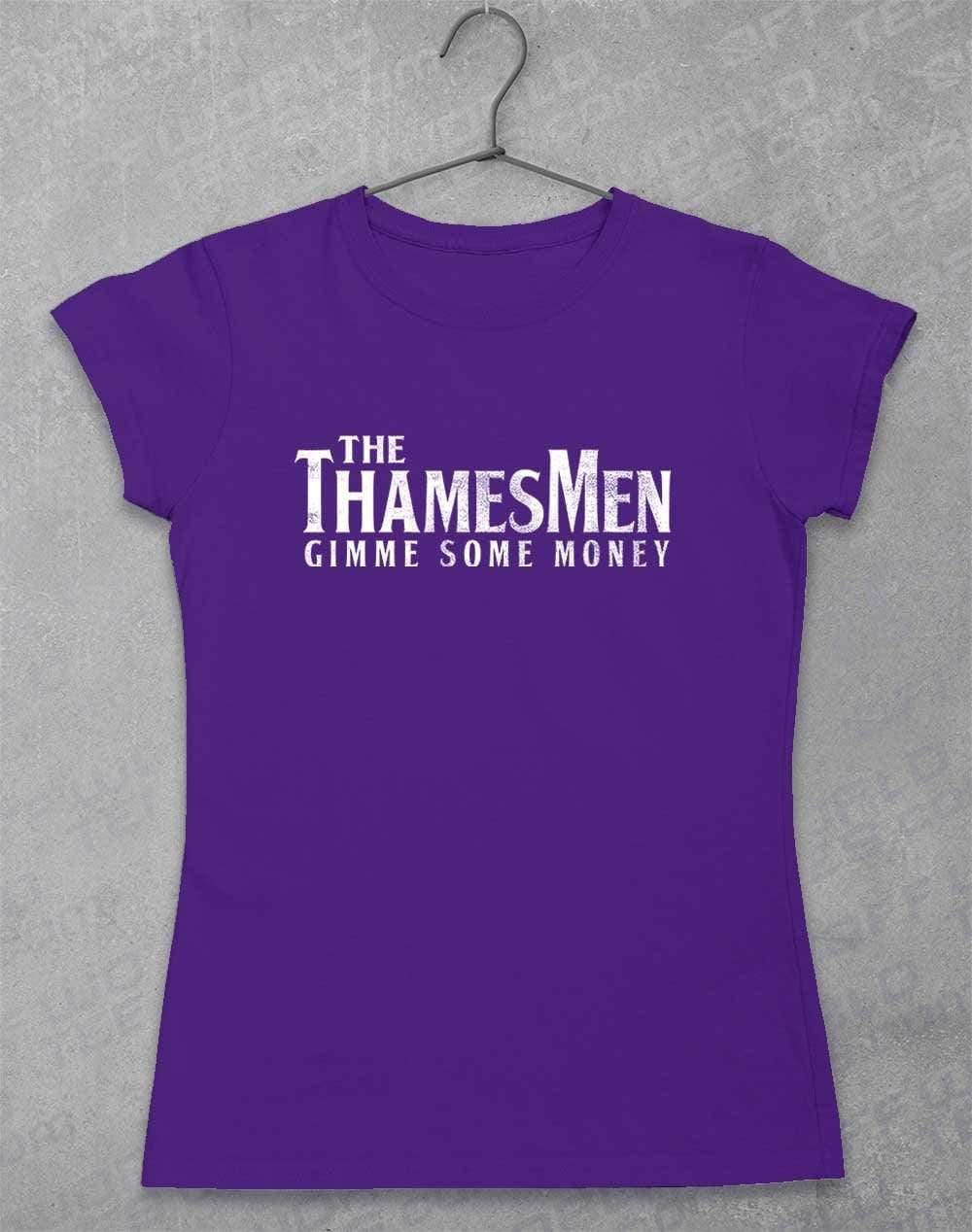 The Thamesmen Gimme Some Money Womens T-Shirt 8-10 / Lilac  - Off World Tees