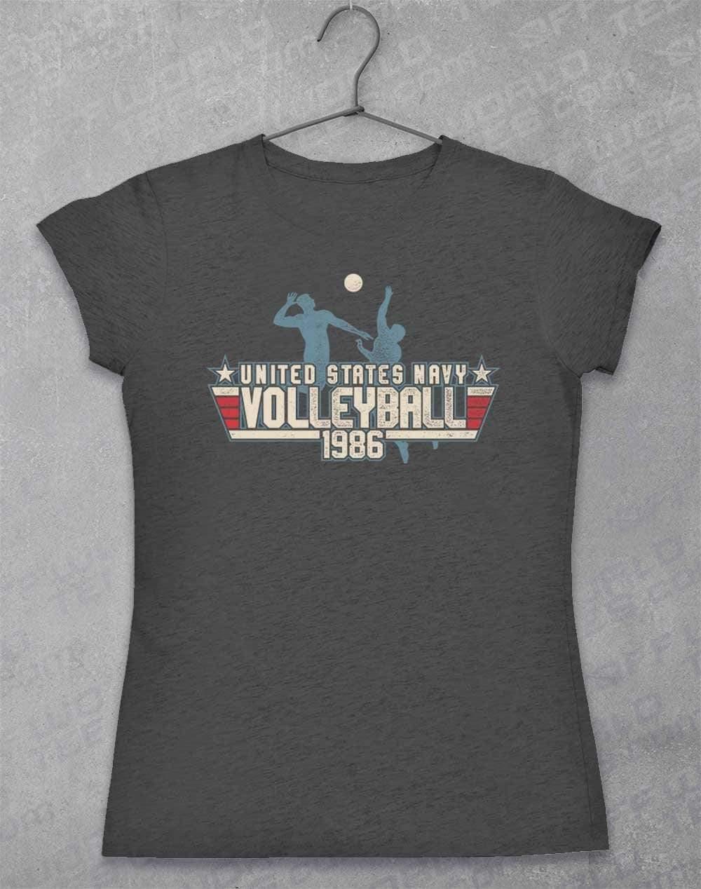 US Navy Volleyball 1986 Womens T-Shirt 8-10 / Dark Heather  - Off World Tees
