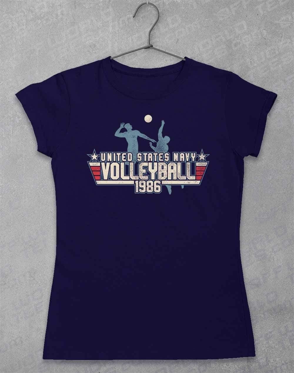 US Navy Volleyball 1986 Womens T-Shirt 8-10 / Navy  - Off World Tees