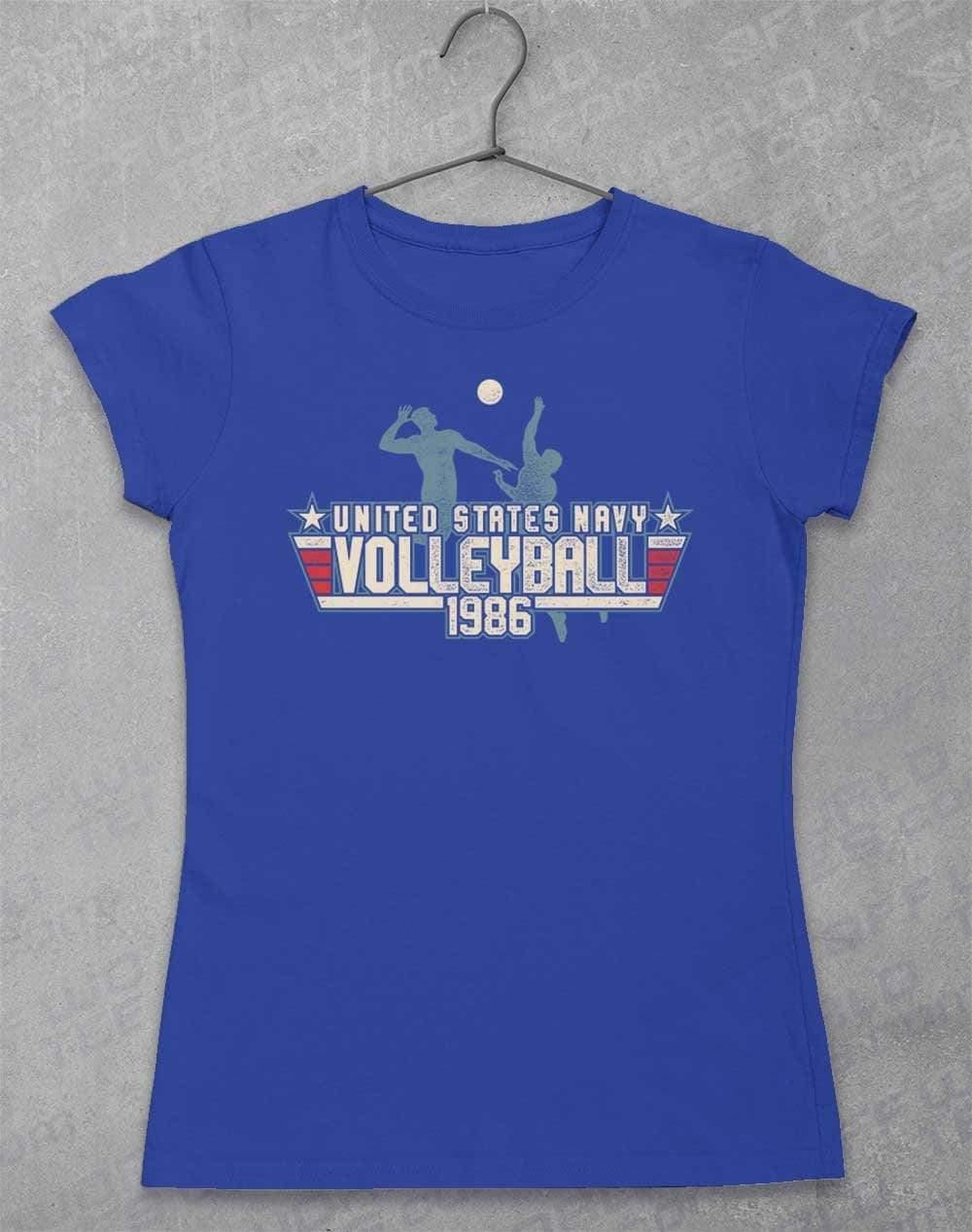 US Navy Volleyball 1986 Womens T-Shirt 8-10 / Royal  - Off World Tees