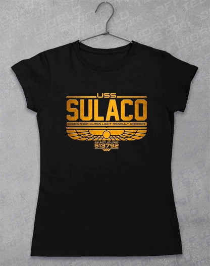USS Sulaco Womens T-Shirt 8-10 / Black  - Off World Tees