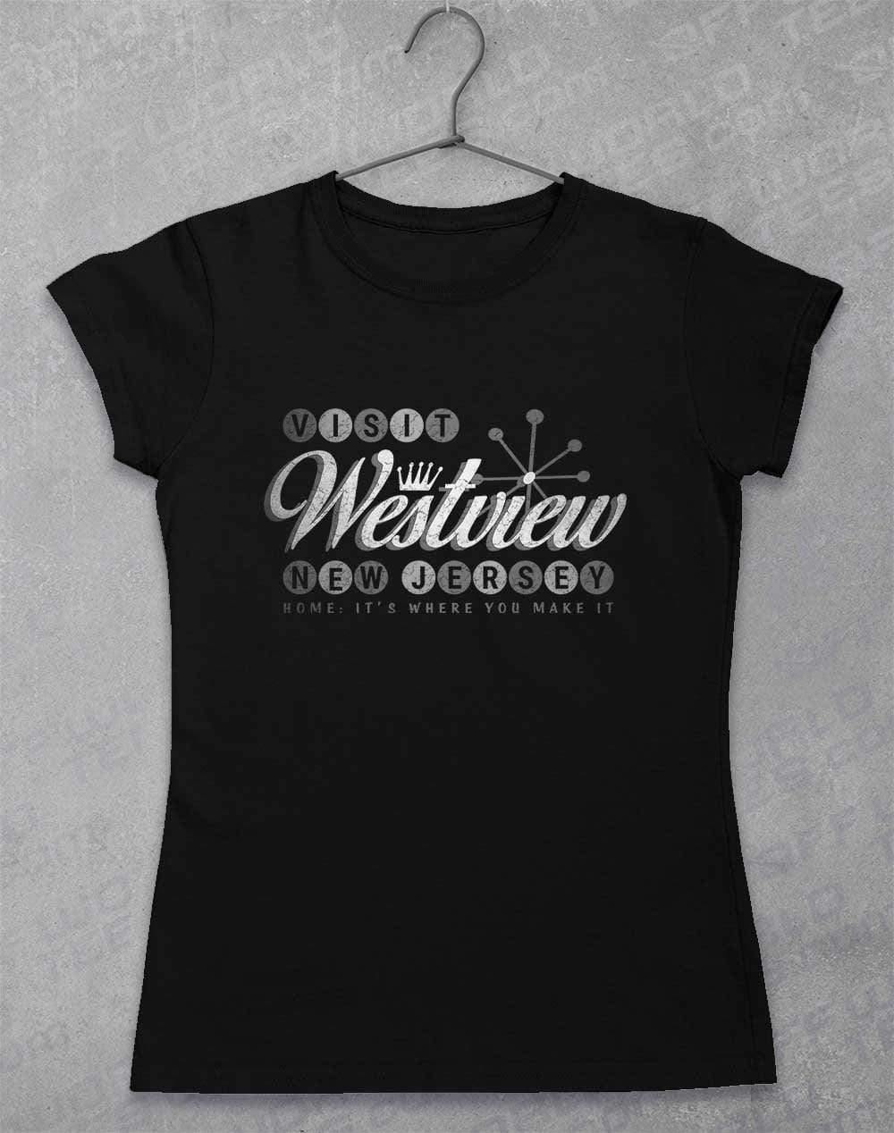 Visit Westview New Jersey Womens T-Shirt 8-10 / Black  - Off World Tees