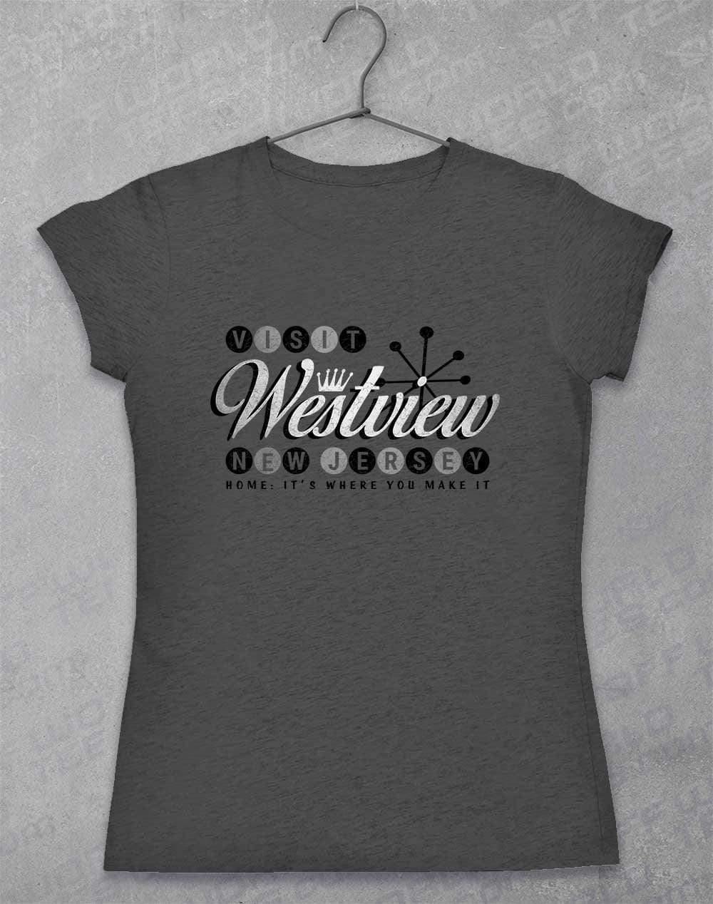 Visit Westview New Jersey Womens T-Shirt 8-10 / Dark Heather  - Off World Tees