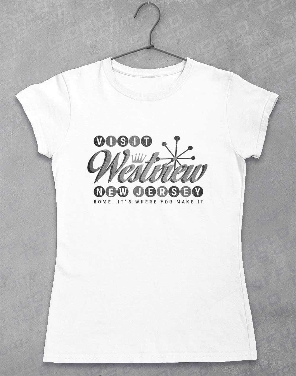 Visit Westview New Jersey Womens T-Shirt 8-10 / White  - Off World Tees
