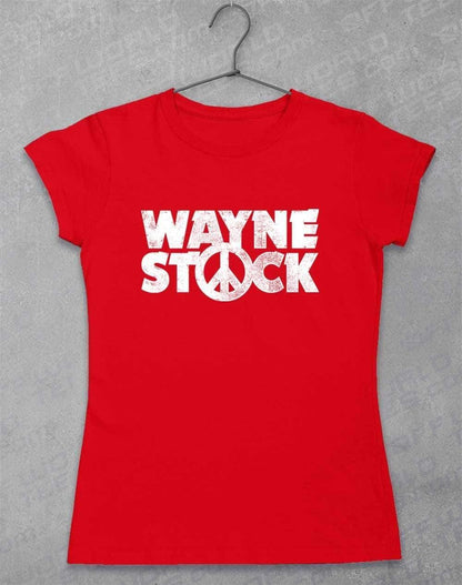 Waynestock Womens T-Shirt 8-10 / Red  - Off World Tees