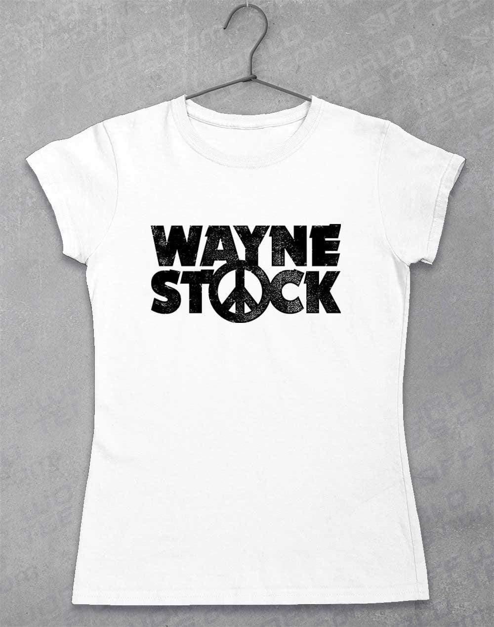 Waynestock Womens T-Shirt 8-10 / White  - Off World Tees