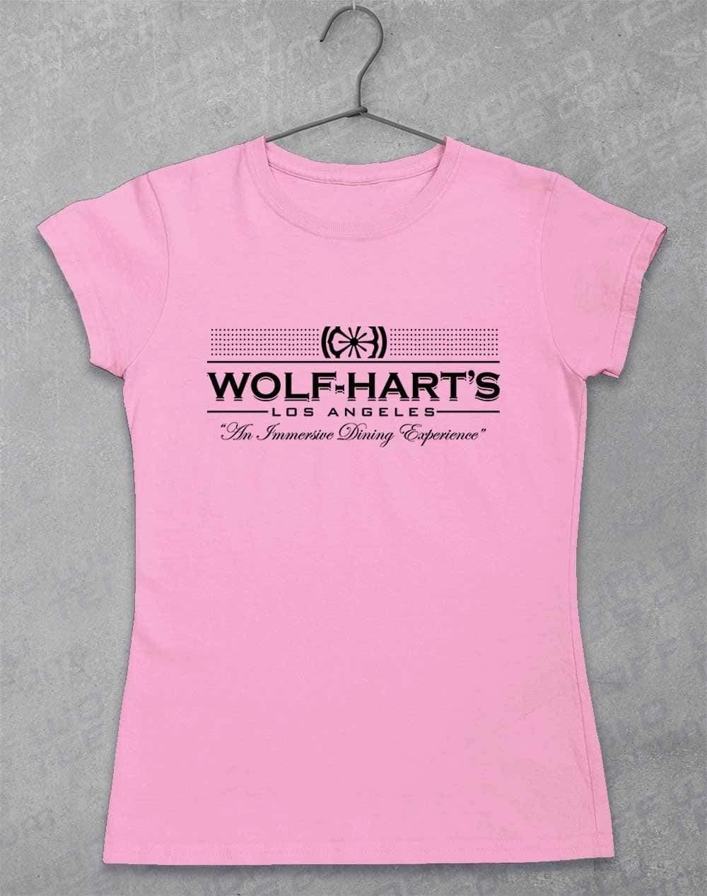 Wolf-Hart's Dining Experience Womens T-Shirt 8-10 / Light Pink  - Off World Tees