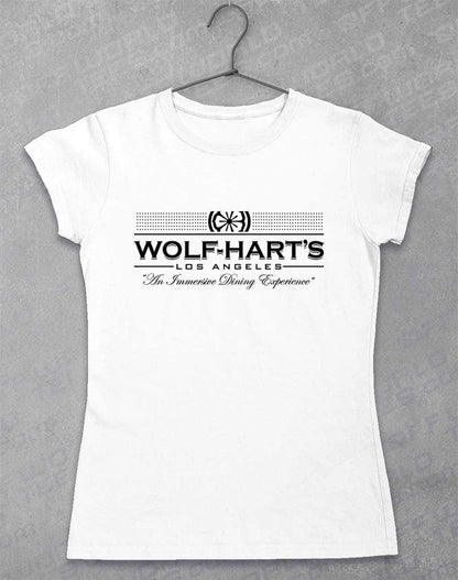 Wolf-Hart's Dining Experience Womens T-Shirt 8-10 / White  - Off World Tees
