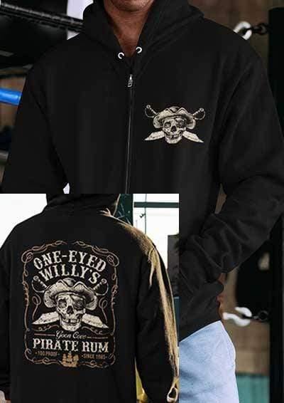 One-Eyed Willy's Pirate Rum Ziphood  - Off World Tees