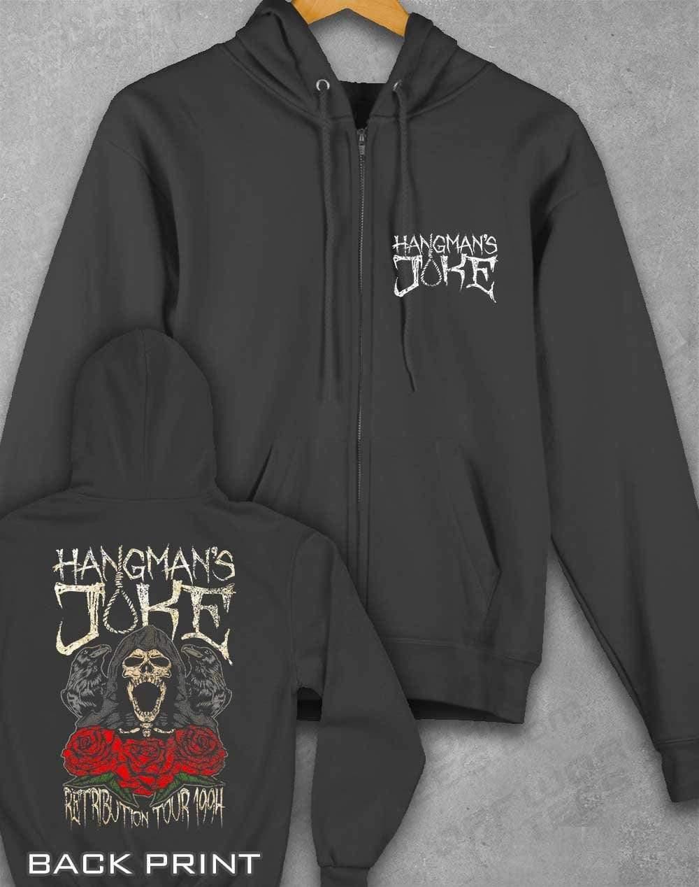 Hangman's Joke Tour 94 with Back Print Ziphood XS / Charcoal  - Off World Tees