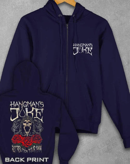 Hangman's Joke Tour 94 with Back Print Ziphood XS / Oxford Navy  - Off World Tees