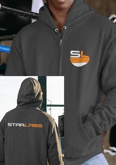 Star Labs Zipped Hoodie with Back Print  - Off World Tees