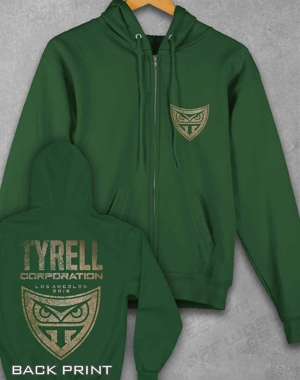 Tyrell Distressed Badge Ziphood XS / Bottle Green  - Off World Tees