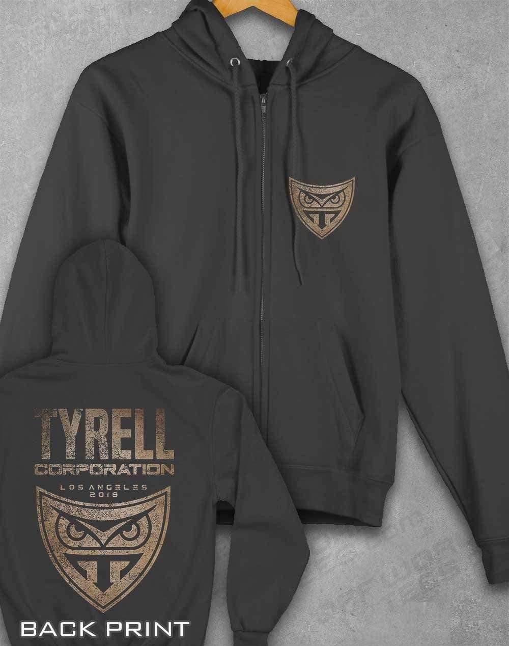 Tyrell Distressed Badge Ziphood XS / Charcoal  - Off World Tees