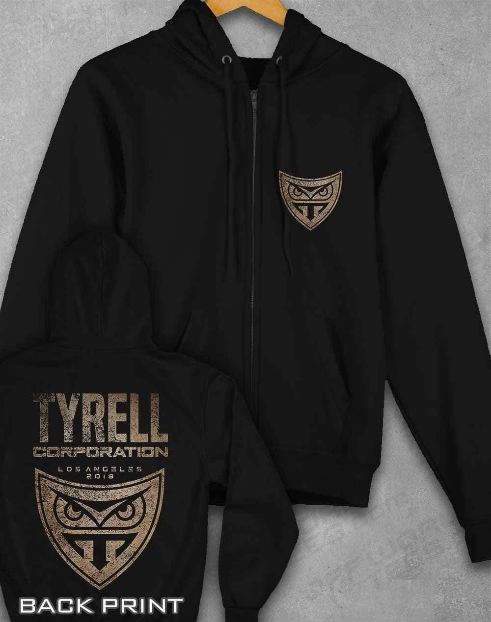 Tyrell Distressed Badge Ziphood XS / Jet Black  - Off World Tees