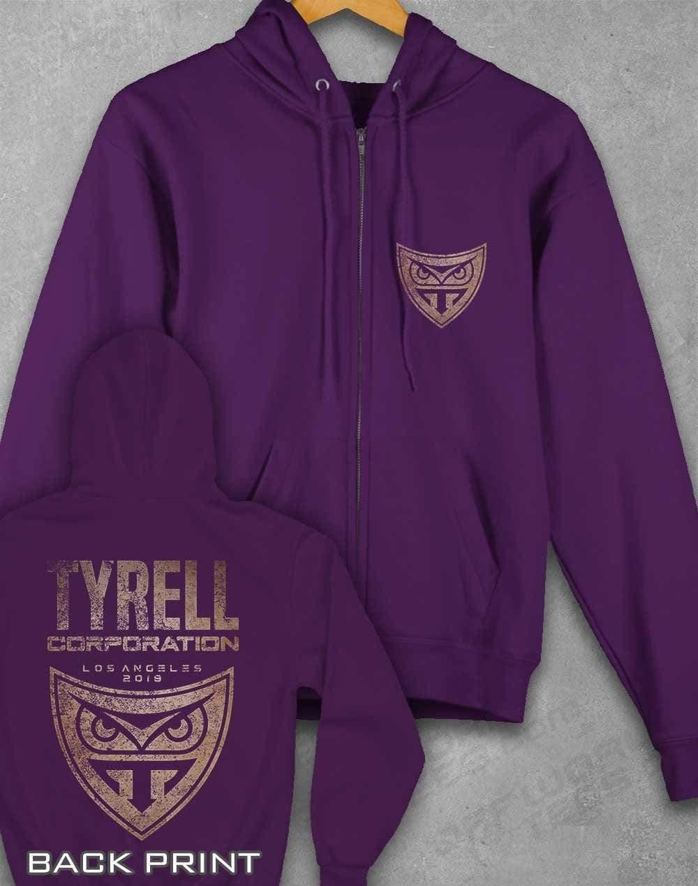 Tyrell Distressed Badge Ziphood XS / Purple  - Off World Tees