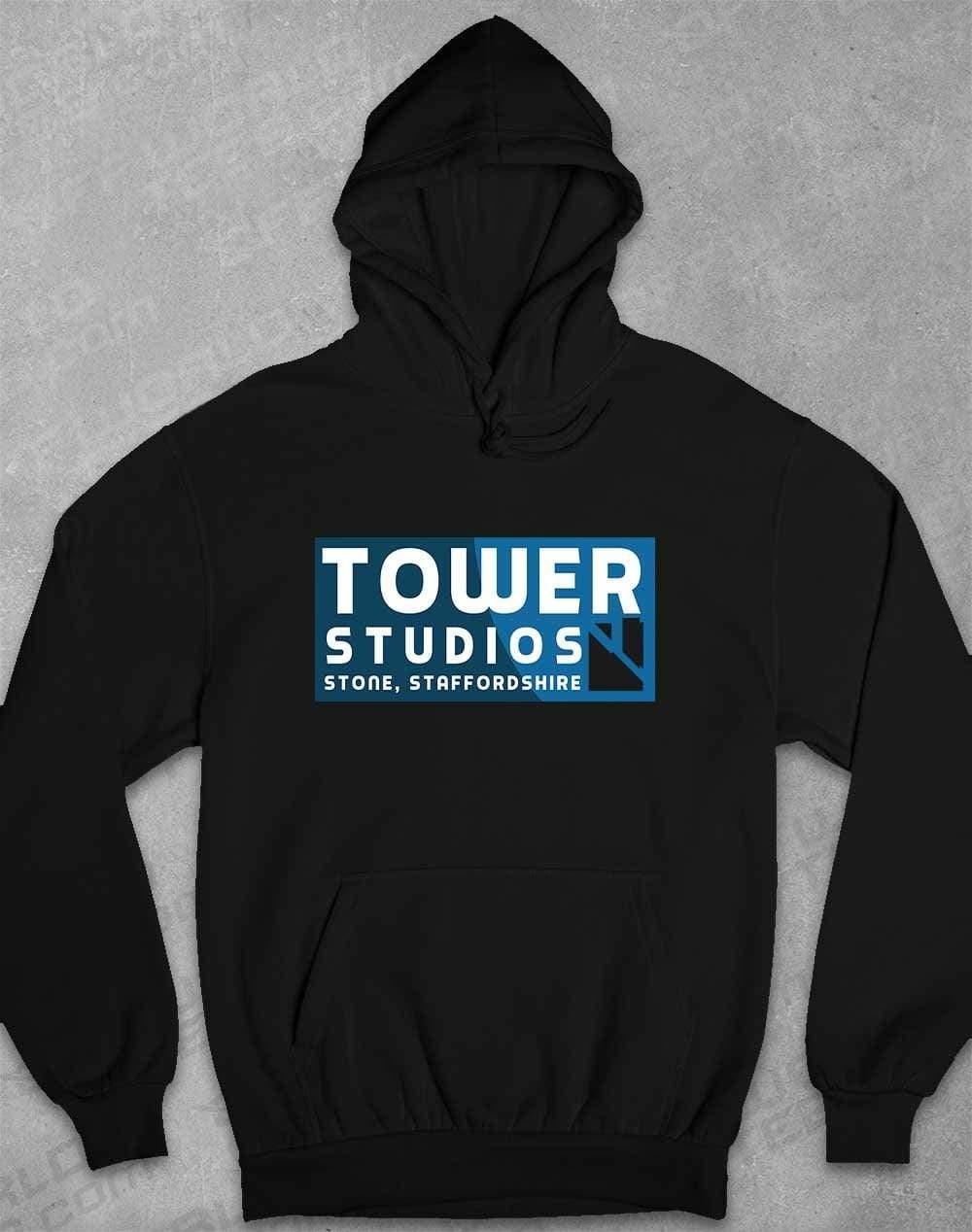 Tower Studios Cut Out Logo Hoodie XS / Jet Black  - Off World Tees